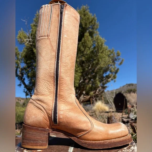 FRYE πΊπΈ Campus Pintuck Vintage Black Label Boots - Picture 3 of 16